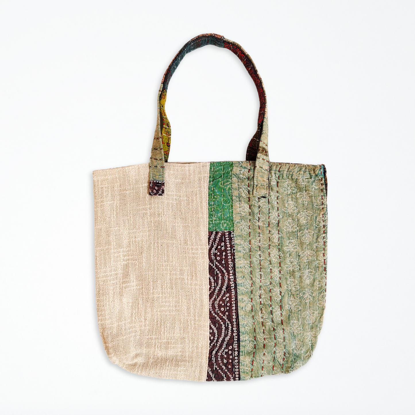 Kantha Patchwork Cotton Tote bag - Multicolour