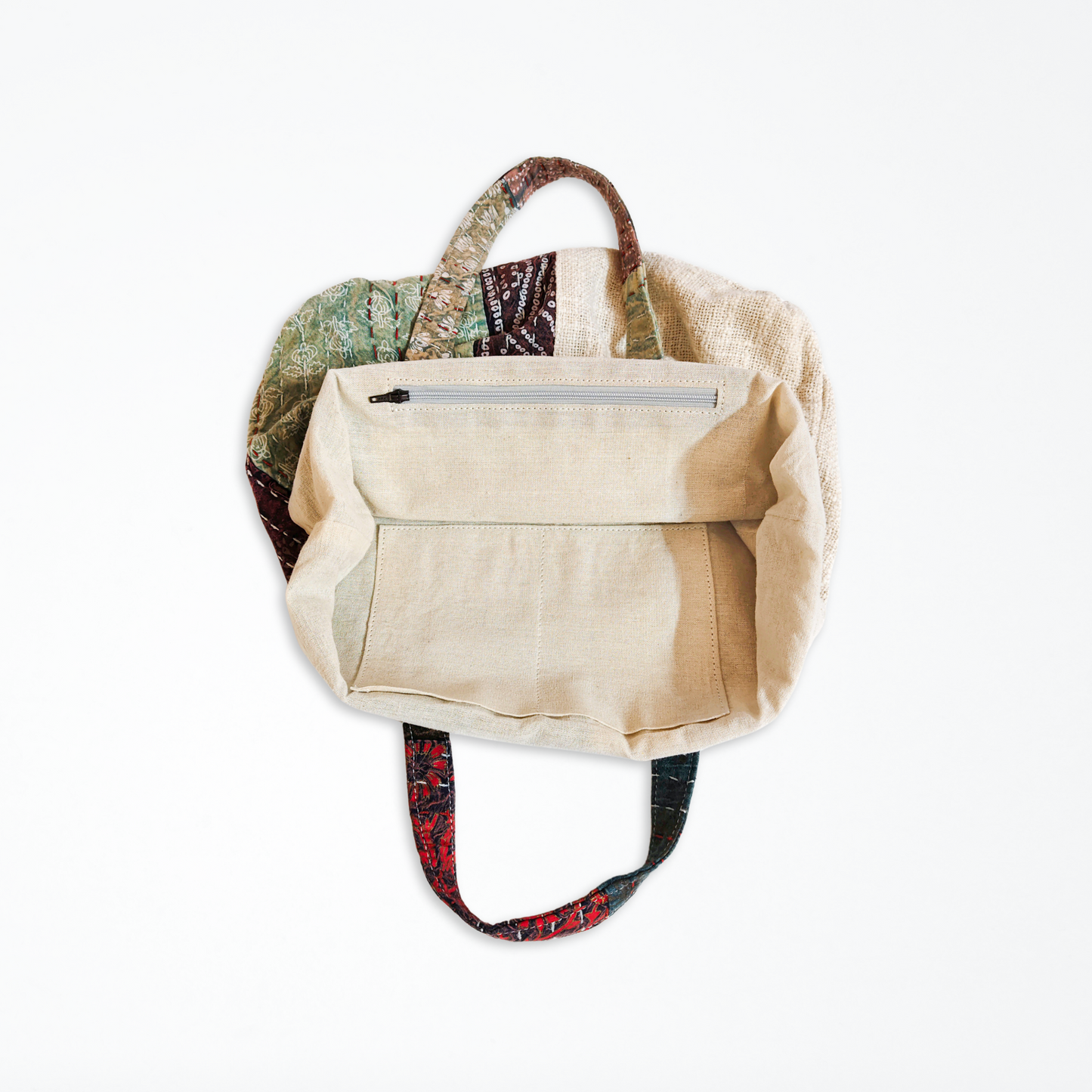 Kantha Patchwork Cotton Tote bag - Multicolour